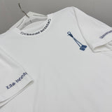 T-Shirt White & Blue Details 2024