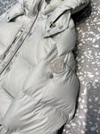 Down Jacket White & White Logo