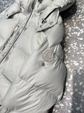 Down Jacket White & White Logo