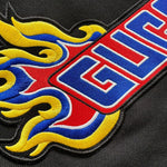 Hoodie Black & Flames Embroidered Logo 2024