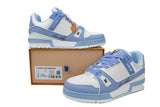 Sneakers Trainer Style Light Blue & White 2024