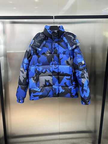 Down Jacket Camo Blue