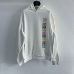 Hoodie White & Multi Colorful Logo 2024