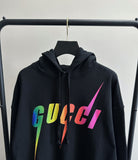 Hoodie Black & Rainbow Logo