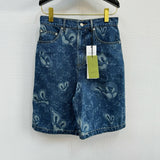 Shorts Jeans Style Blue & Monogram 2024