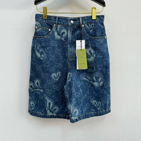Shorts Jeans Style Blue & Monogram 2024