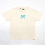 T-Shirt Cream & Blue Logo 2024