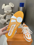 Sneakers White & Orange Skater Style 2023