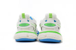 Track Sneakers White Green & Blue