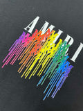 T-Shirt Drip Paint Style Black 2023