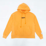 Hoodie Orange & Faded Back Logo 2023