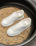 Sneakers White & Light Green Velvet 2024