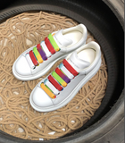 Sneakers White & Colorful Laces 2024