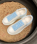 Sneakers White & Light Blue Outline 2024