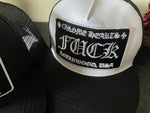 Hat Black & White Embroidered Logo