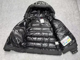 Down Jacket Black & Hood Logo 2024