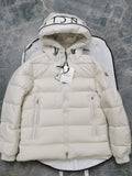 Down Jacket White & Hood Logo 2024