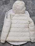 Down Jacket White & Hood Logo 2024