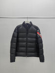 Down Jacket Black & Stripe Arm Logo 2024