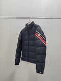 Down Jacket Dark Blue & Stripe Arm Logo 2024