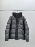 Down Jacket Grey & Big Vertical Logo 2024