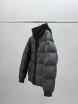 Down Jacket Grey & Big Vertical Logo 2024