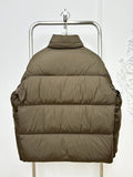 Down Jacket Green & Leather Details 2024