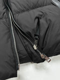 Down Jacket Black & Leather Details 2024