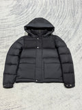 Down Jacket Black & Leather Logo 2024