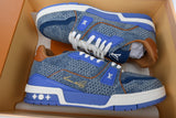 Sneakers Trainer Style Blue & Squares 2024