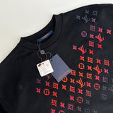 Crewneck Black & Embroidered Red Monogram 2023