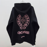 Hoodie Black Zip-Up & Pink Logo 2023