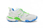 Track Sneakers White Green & Blue