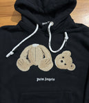 Hoodie Black & Embroidered Bear 2024