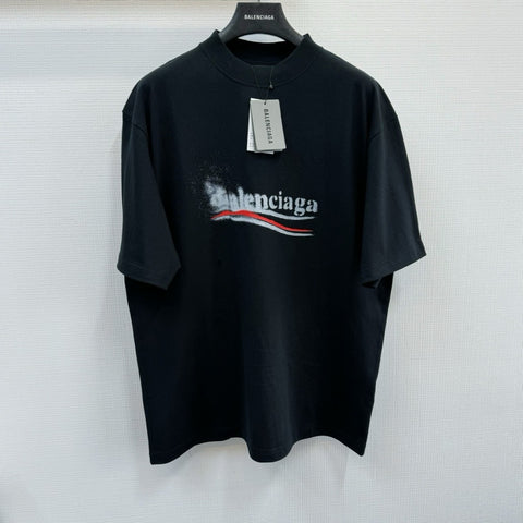T-Shirt Black & Faded Spray Logo 2024
