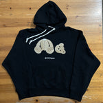 Hoodie Black & Embroidered Bear 2024