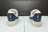 Sneakers White & Blue Squares 2024