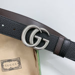 Belt Black Brown Reversible & Silver Buckle 2024