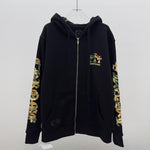 Hoodie Zip-Up Black & Camo Logo 2024