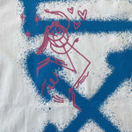 T-Shirt Collab White & Blue Spray Paint