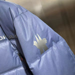 Down Jacket Blue & Printed Logos