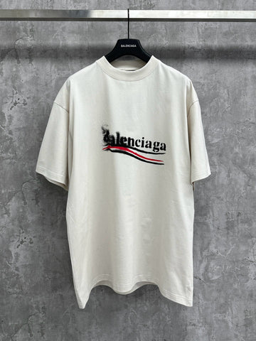 T-Shirt Cream & Faded Spray Logo 2024