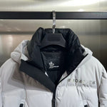 Down Jacket White & Printed Logos