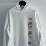 Hoodie White & Multi Colorful Logo 2024