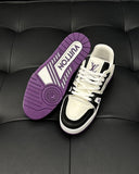 Sneakers White Black & Purple 2024