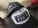 Hat Black & White Embroidered Logo