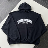 Hoodie Black & Embroidered Up-Side Down Logo 2023