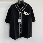 Shirt Black Baseball Style Monogram