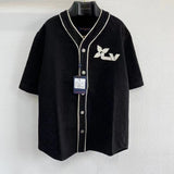 Shirt Black Baseball Style Monogram