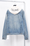 Jeans Jacket Blue & White Hood 2024